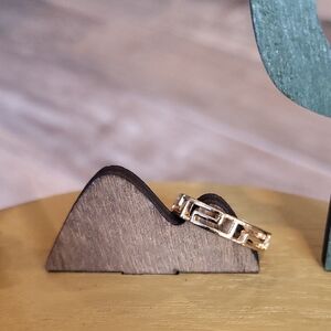 Gold Tone Greek Key Ring, Size 8.5